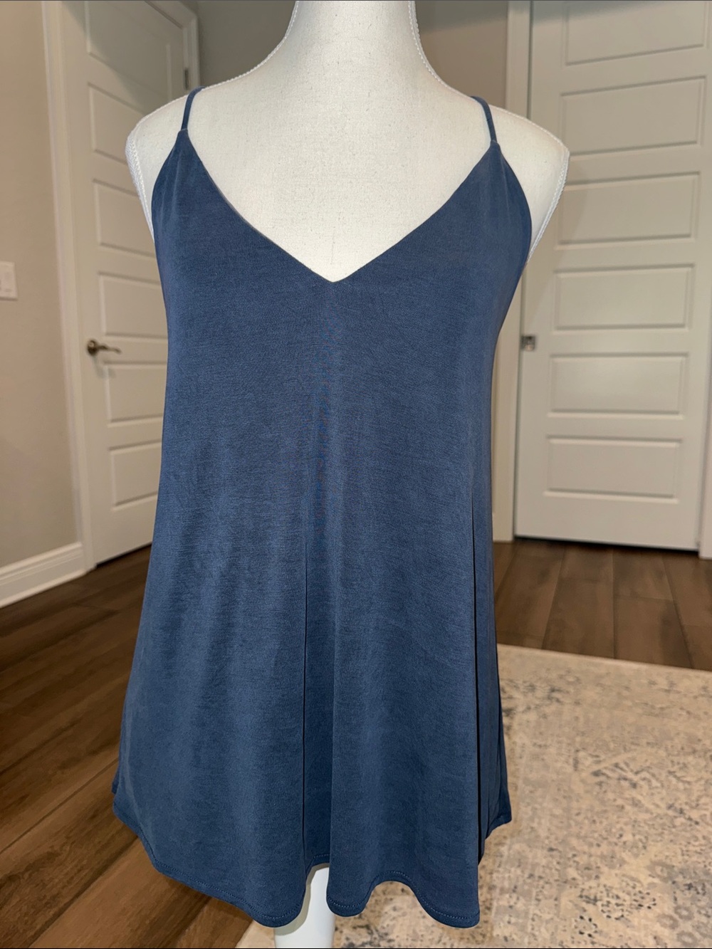 LOFT Slate Blue V-Neck Spaghetti Strap Camisole